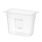 Container GN 1/4 HACCP, HENDI, GN 1/4, 5,5L, Transparent, 265x162x(H)200mm