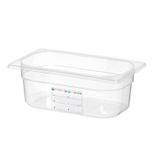 Гастроёмкость GN 1/4 HACCP, HENDI, GN 1/4, 2,8л, прозрачный, 265x162x(H)100мм
