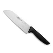 Нож Santoku с кромкой Granton, серия NIZA, Arcos, черный, (L)314мм