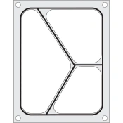Kiletusraam kolmeosalisele konteinerile mõõduga 227x178 mm