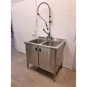 Stainless sink 1000mm + shower