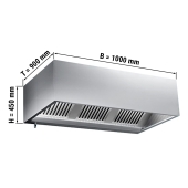 Ventilation hood 1,0 m - with Filter & lamp