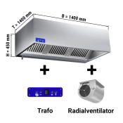 VENTILATSIOONIKUBU MOOTORI, REGULAATORI, FILTRI JA VALGUSEGA 1400X1400X450MM