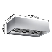 Ventilation hood 2,0 m - with Filter & lamp