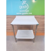 Stainless steel worktable 80X65X90CM, back edge+shelf