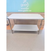 Stainless steel worktable 140x65x90cm, shelf