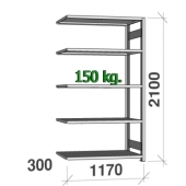 Storage shelf 1170x300x2100mm, additional part
