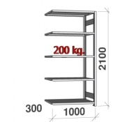Полка для хранения 1000х300х2100мм, дополнительная часть