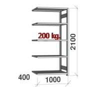 Storage shelf 1000x400x2100mm, additional part