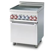 Range threephase - Ceramic, Glass: cm. 58x44 Multifunction oven - Chamber cm. 46x37x35h, temp: 50÷250°C, with 1 grid cm.41x32,5 - Glass door