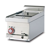 Fryer singlephase - Tank capacity 10 Lst. cm. 22x35x23h - Sieve and lid for pan - Basket cm. 20x30x10h - Production 8 kg/hr