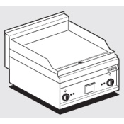 PLATE GRILL LOTUS 60X65X29CM, SMOOTH