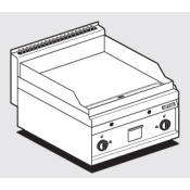 Gas Fry-top smooth griddle, plate cm.55,5x55 - 2 cooking areas