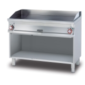 Electric Fry-top smooth griddle, on open cabinet, plate cm.116x51 - 2 cooking areas (included 1 Head end filler strip mod.TPA-7)