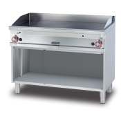 Gas Fry-top smooth griddle, on open cabinet, plate cm.116x51 - 2 cooking areas (included 1 Head end filler strip mod.TPA-7)