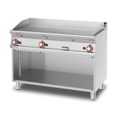 Gas Fry-top smooth griddle, on open cabinet, plate cm.116x51 - 3 cooking areas (included 1 Head end filler strip mod.TPA-7)