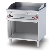Gas Fry-top smooth griddle, on open cabinet, plate cm.76x51 - 2 cooking areas (included 1 Head end filler strip mod.TPA-7)