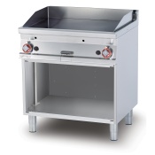 Gas Fry-top smooth griddle, on open cabinet, plate cm.76x51 - 2 cooking areas (included 1 Head end filler strip mod.TPA-7)