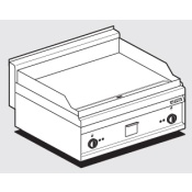 Electric Fry-top smooth griddle, plate cm.75,5x55 - 2 cooking areas