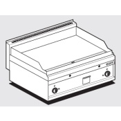 Gas Fry-top smooth griddle, plate cm.75,5x55 - 2 cooking areas