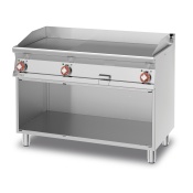 Electric Fry-top 1/3 grooved + 2/3 smooth, on open cabinet, plate cm.116x51 - 3 cooking areas (included 1 Head end filler strip mod.TPA-7)