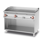 Gas Fry-top 1/3 grooved + 2/3 smooth, on open cabinet, plate cm.116x51 - 3 cooking areas (included 1 Head end filler strip mod.TPA-7)