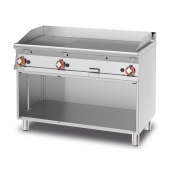 Gas Fry-top 1/3 grooved + 2/3 smooth, on open cabinet, plate cm.116x51 - 3 cooking areas (included 1 Head end filler strip mod.TPA-7)