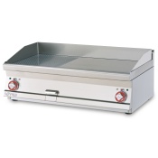 Electric Fry-top 2/5 grooved + 3/5 smooth, plate cm.99,5x45 - 2 cooking areas