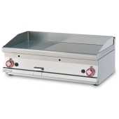 Gas Fry-top 2/5 grooved + 3/5 smooth, plate cm.99,5x45 - 2 cooking areas