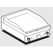 PLATE GRILL LOTUS 60X60X28CM, SMOOTH