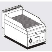 Gas Fry-top grooved griddle, plate cm.35,5x55