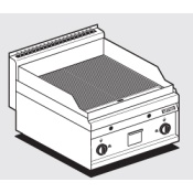 Gas Fry-top grooved griddle, plate cm.55,5x55 - 2 cooking areas