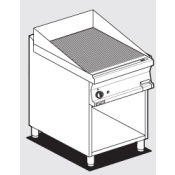 Gas Fry-top grooved griddle, on open cabinet, plate cm.56x51 (included 1 Head end filler strip mod.TPA-7)