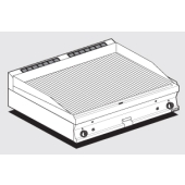 Gas Fry-top grooved griddle, plate cm.99,5x45 - 2 cooking areas