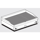 Electric Fry-top grooved griddle, plate cm.116x51 - 2 cooking areas (included 1 Head end filler strip mod.TPA-7)