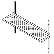 Wall shelf 800×300mm perforated