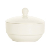 Crema sugar bowl with lid