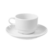 Bianco stackable cup with saucer, 90ml