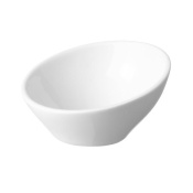 Necessity oblique fingerfood porcelain dish, 90mm