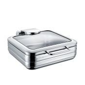 Excellent GN 2/3 chafing dish with a glass lid
