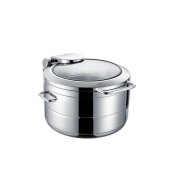 Excellent deep induction chafing dish with glass lid, 11l