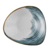 Stonecast Accents Blueberry triangular bowl, 185mm