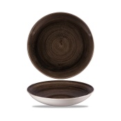 Stonecast Patina Iron Black coupe bowl, 248mm