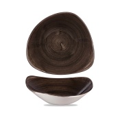 Stonecast Patina Iron Black triangular bowl, 235mm