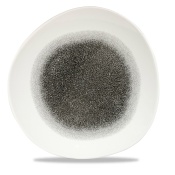 Круглая пластина Raku Quartz Black, 286 мм