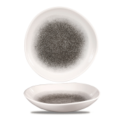 Круглая пластина Raku Quartz Black, 253 мм
