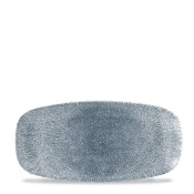 Продолговатая пластина Raku Topaz Blue, 269x127 мм
