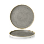 Stonecast Grey walled plate, 260mm