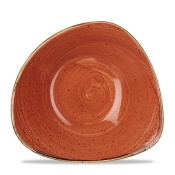Stonecast Orange triangular bowl, 235mm