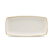 Продолговатая тарелка Stonecast Barley White, 295x140 мм